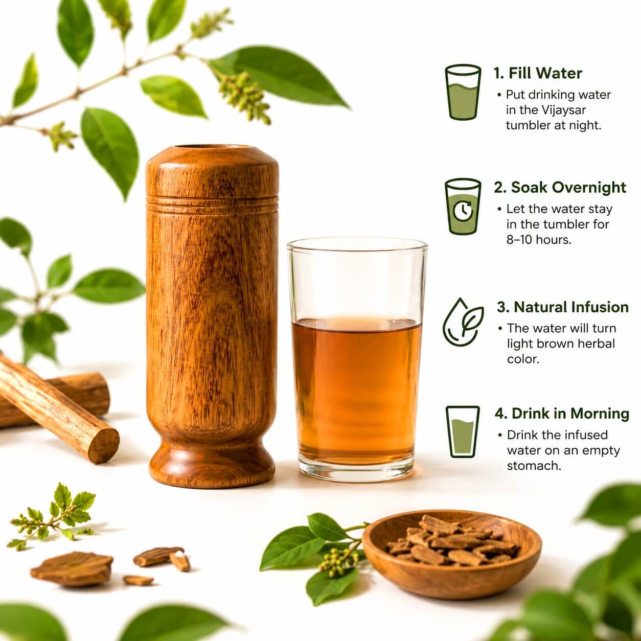 Benefits of Vijaysar Wood Drinking Glass